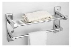 Ciplaplast SS Towel Shelf, for Bathroom, Color : Silver