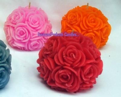 Rose Ball Candles