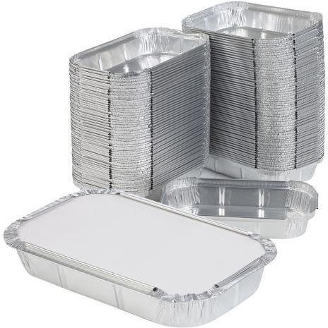 Paper Rectangular Silver Foil Containers