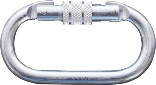 Stainless Steel Carabiner Screw Lock, Color : Silver