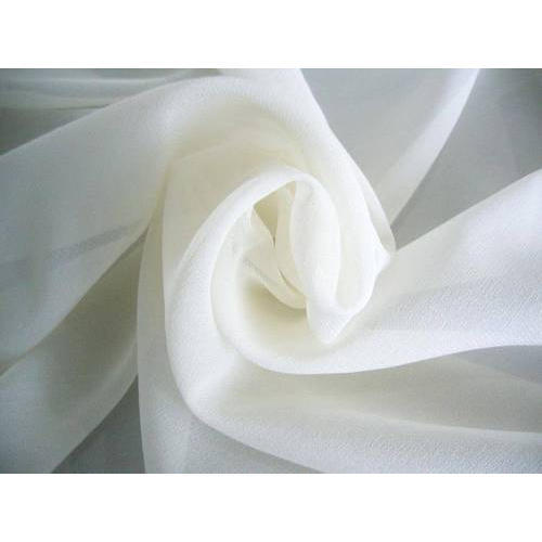 White Plain Silk Twill Fabric