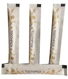 Bamboo Toothpick Sachets, Color : Natural