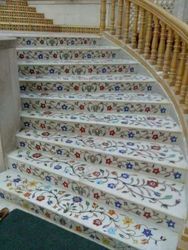 Non Polished Plain Stairs Marble, Color : Black, Brown, Green, Pink, White, Yellow