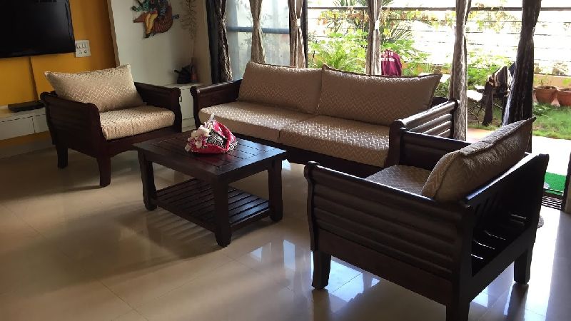 Wooden Sofa Set Finishing Polished, Wooden Sofa Set For Living Room In Chennai