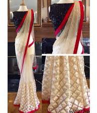 Party Wear Embroidery Saree, Pattern : Printed