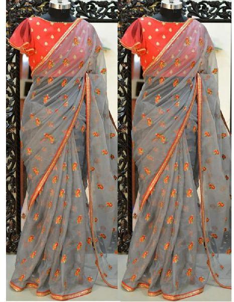 Indian net sarees, Occasion : Party wear