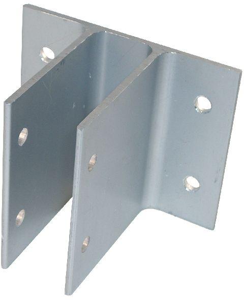 Polished Aluminium Aluminum Bracket, for Door Fittings, Glass Fittings, Industry, Wall Mounting Use