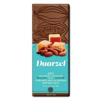 Daarzel 45% Mild Dark Chocolate With Caramelised Almonds and Sea Salt