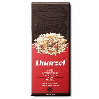 Daarzel 65% Intense Dark Chocolate with Muesli