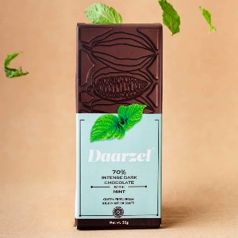 Daarzel 70% Intense Dark Chocolate with Mint