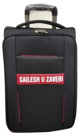 Polyester luggage trolley bag, Color : Black