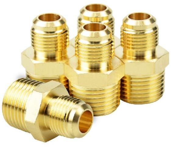 Round Brass Coated Flare Adaptor, for Gas Fittings, Feature : Durable, Fine Finished