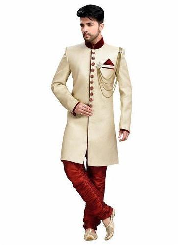 Embroidered Polyester mens sherwani, Size : XL