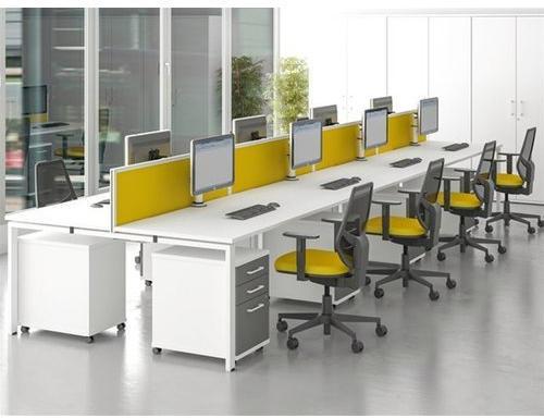 Rectangular Plywood Computer Workstation Furniture