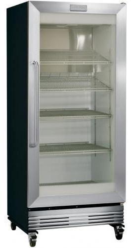 Stainless Steel Glass Door Refrigerator, for Home, Color : Silver
