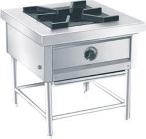 Stainless Steel Single Burner Cooking Range, Color : Grey
