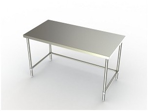 Polished Plain Stainless Steel Working Tables, Shape : Rectangular