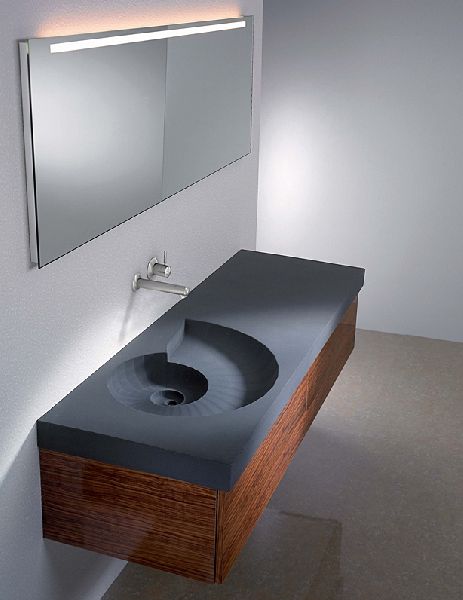 Rectangular Ceramic Polished Creative Wash Basin, for Home, Hotel, Office, Restaurant, Pattern : Plain