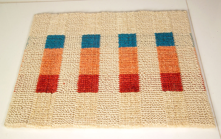 Rectangular jute rug, for Bathroom, Technics : Embroidered, Handloom