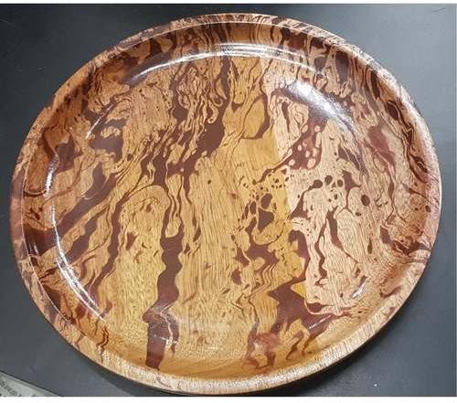 Wooden Plates With texture 9inch Dia