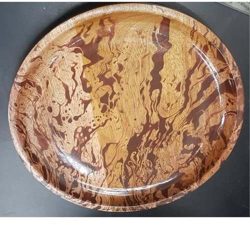 10Inch Wooden Textured Plates