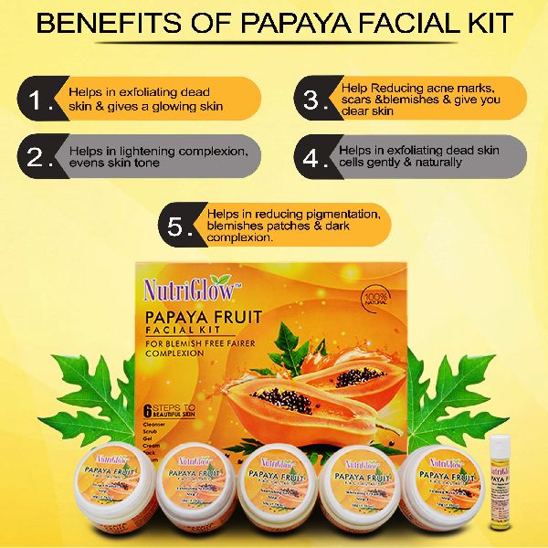 Nutriglow Papaya Fruit Facial Kit And Makeup Combo