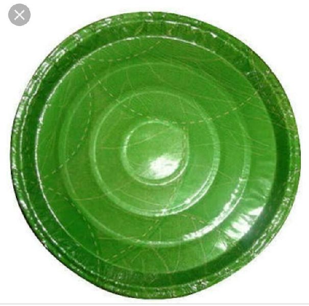 Round Green Paper Plates, for Event, Size : 14'