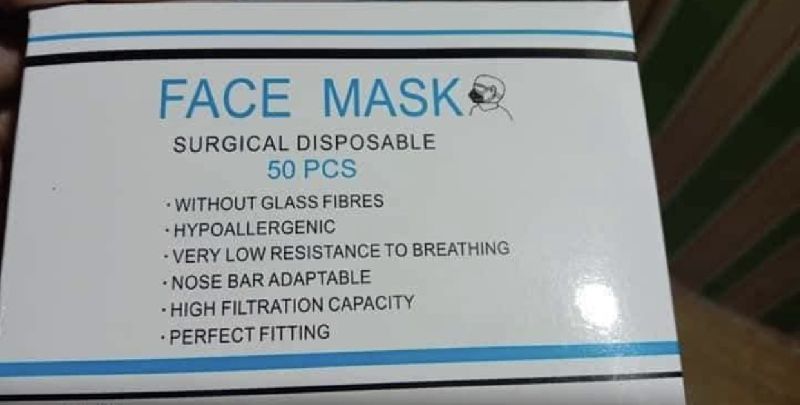 Non Woven Respiratory Face Masks, Color : Blue