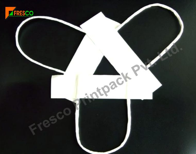 Fresco Twisted White Paper Handle, Carry Capacity : 2kg