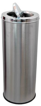 Plain Stainless Steel Dustbin, Color : Silver
