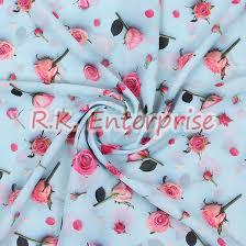 Cotton Georgette Digital Print Fabric, for Boutique, Garments, Western Dress, Feature : Anti-Wrinkle