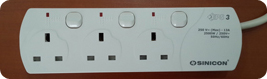 Power Extension Multiple Switch Square Socket, Packaging Type : Box