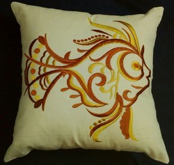 Embroidered Cushion Cover, Pattern : Embroidery