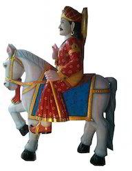 Marble Horse Man Statue