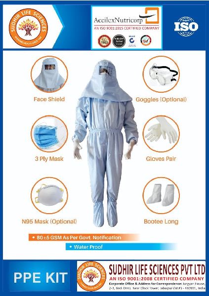 NON WOVEN SPUN BOND PPE Kit, for Clinical Use, Hospital, Variety : Pharmaceutical