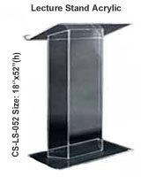 Brown Wooden Acrylic Lecture Stand, Size : Customised