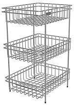 Stainless Steel Wire Mesh Rack, Color : Black, Grey