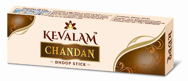 Kevalam Chandan Dhoop Stick, for Worship, Length : 6-12inch