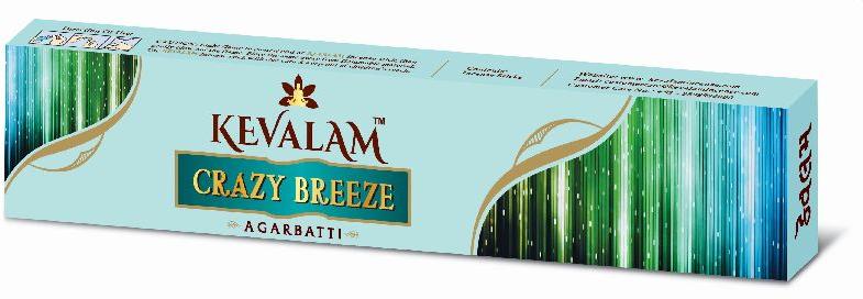 Kevalam Crazy Breeze Agarbatti, for Worship, Packaging Type : Plastic Packet