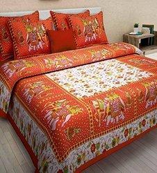 Mandala decor Cotton cottan Bed Sheets, Size : 7.5 x 8.5