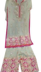 Chanderi ladies Salwar Suit, Occasion : Party wear, Wedding Wear