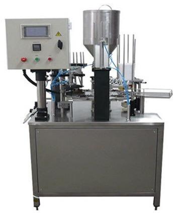 Electric Automatic Cup Filling Machine, Capacity : 1000-2000 pouch per hour