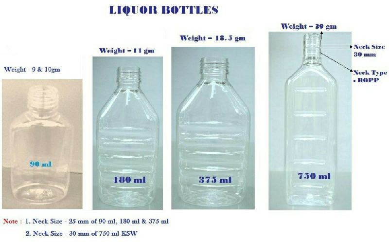 Liquid packaging bottles