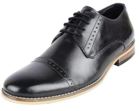 SSG Men Leather Shoes, Color : Black