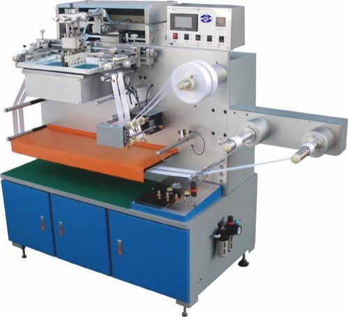 Automatic Garment Label Screen Printing Machine, Color : Blue, Gray