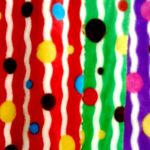 Printed Flannel Fabric, Color : Multicolor
