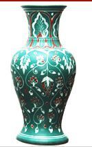 Printed Pottery Vase, Color : Multicolor