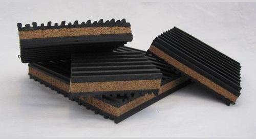 Rectangular Rubber Anti Vibration Cork Pad, for Industrial Use, Load Capacity : 10-50kg