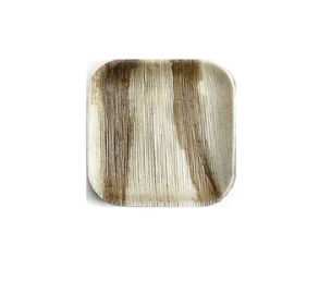 4 Inch Areca Square Shallow Plate, for Serving Food, Size : 4inch