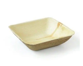 5 Inch Areca Square Bowl, for Serving Food, Feature : Disposable, Light Weight